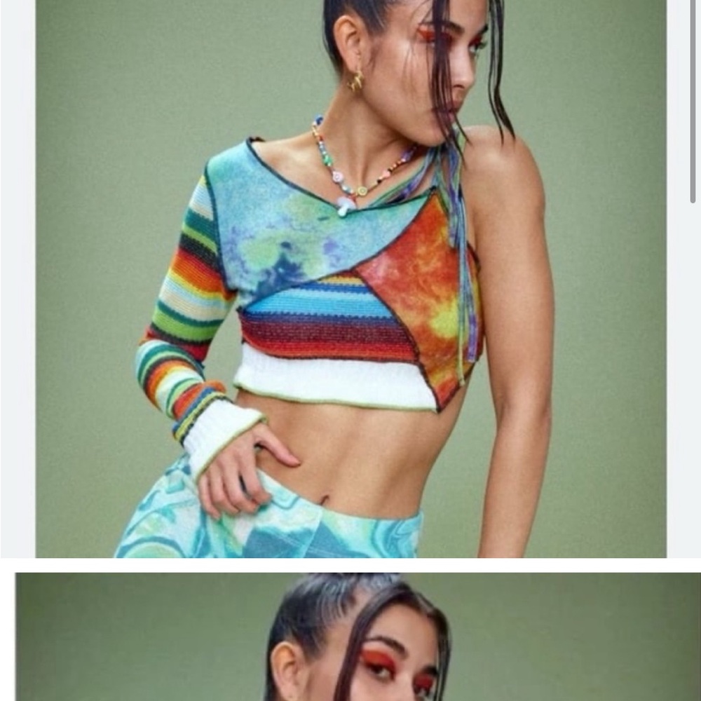 SOLD Colorful Asymmetrical Women's Top